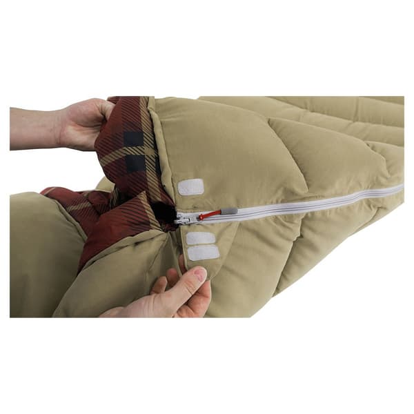 Robens Makuupussi Base Camp Beige,Vihreä Regular / Left Zipper