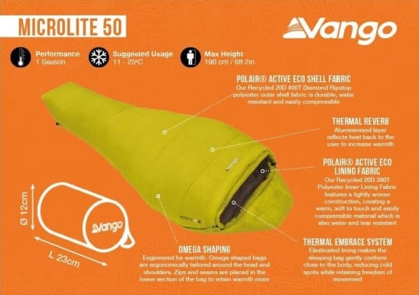 VANGO MICROLITE 50 SOVEPOSE