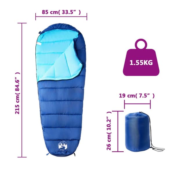 vidaXL Sovepose for voksne camping 3 sesonger