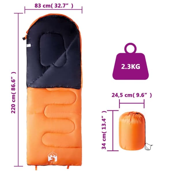 vidaXL Sovepose for voksne camping 3-4 sesonger