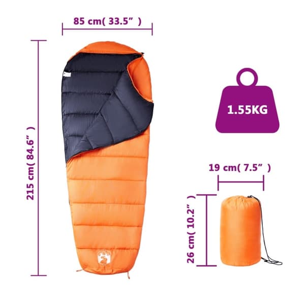vidaXL Sovepose for voksne camping 3 sesonger