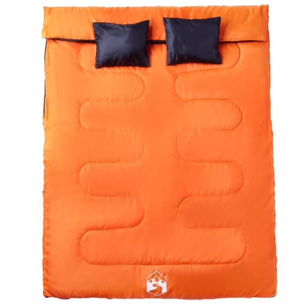 vidaXL Dobbel sovepose med puter for voksne camping 3-4 sesonger