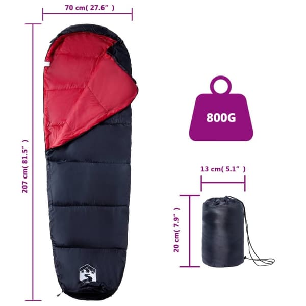vidaXL Sovepose for voksne camping 3 sesonger
