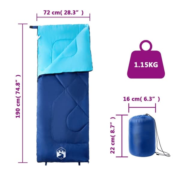vidaXL Sovepose for voksne camping 3 sesonger
