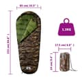 Miniatyrbilde 5 av 5: vidaXL Sovepose for voksne camping 3 sesonger