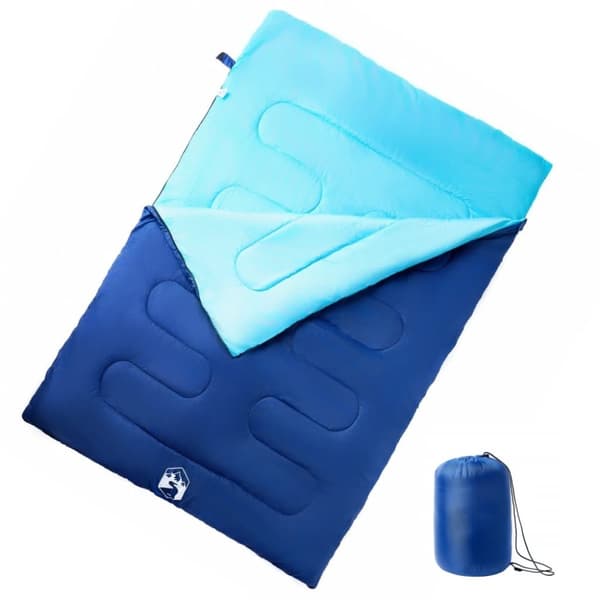 vidaXL Dobbel sovepose med puter for voksne camping 3-4 sesonger