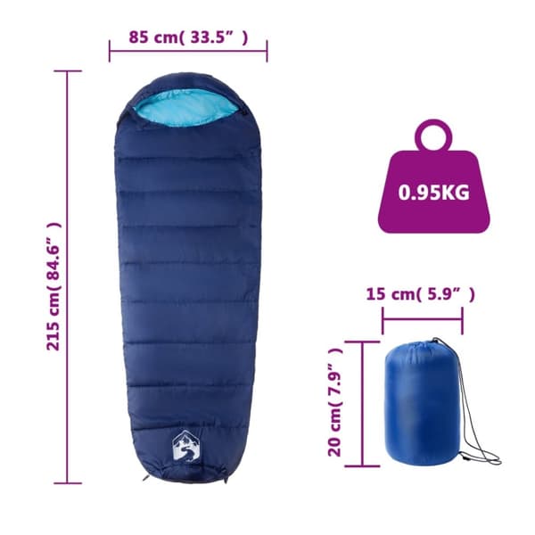 vidaXL Sovepose for voksne camping 3 sesonger