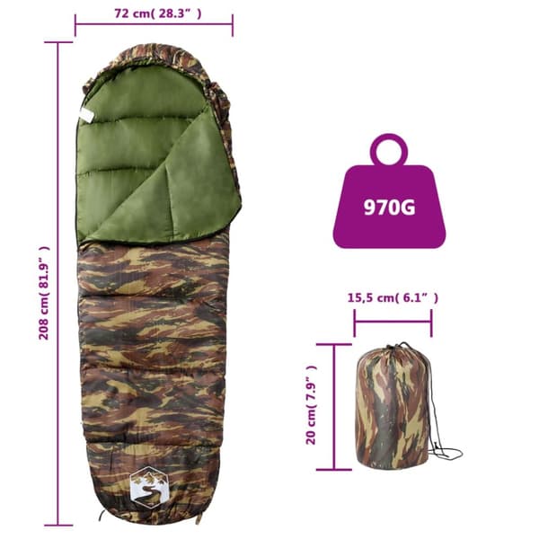 The Living Store sovepose 3 årstider til voksne mumieformet -  Soveposer