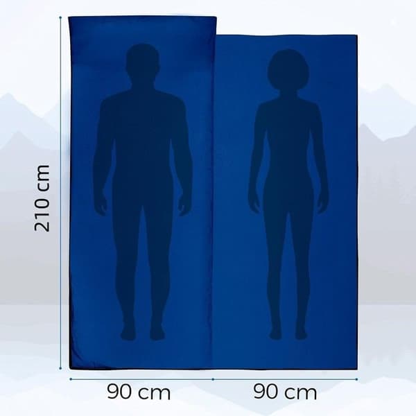 2 i 1 sovsäckslakan, resecampinglakan 90x210cm, sommarsovsäck