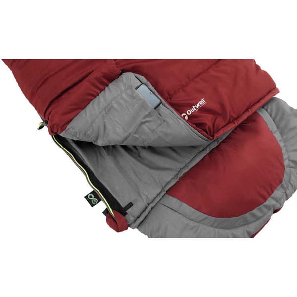 Outwell Junioreiden Makuupussi Contour Punainen Short / Left Zipper
