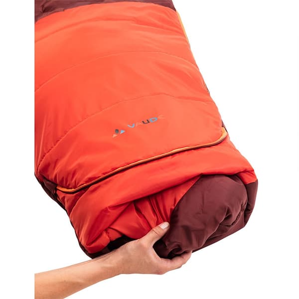 Vaude Makuupussi Alpli Adjust 400 Ii Syn Punainen Regular / Left Zipper