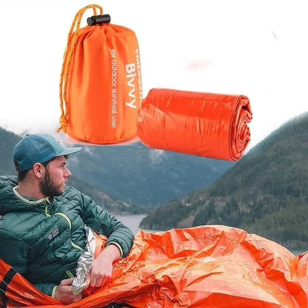 4 kpl Ulkoilu Hätätilanne Vedenpitävä Lämpösovepussi Selviytymis Bivvy-säkki