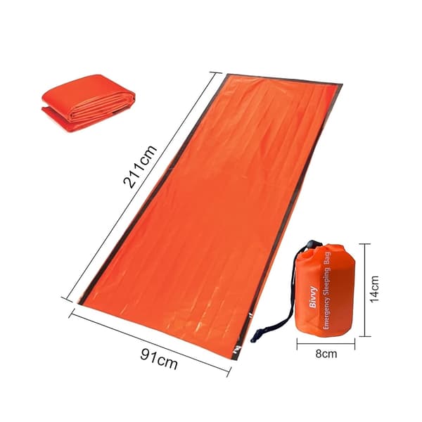 4-Pack Nödsovsäck / Bivvy – Sovsäck för överlevnad