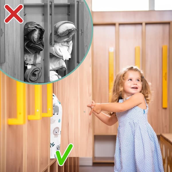 Lasten makuupussi tyynyllä ja vetoketjulla 3-7 vuotiaalle vauvalle - 135 x 70 cm lasten makuupussi sisälle päiväkotiin päiväkodin peiton lukko