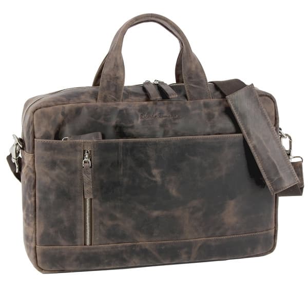 Juscha JU-48211 Laptop Portfölj Roberto Romano PALERMO Brun, Äkta Läder 28x41x8cm