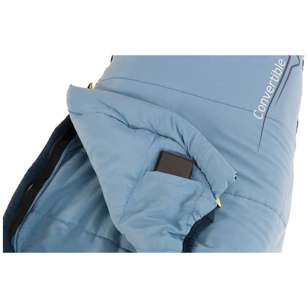 Outwell Convertible Junior Sovepose Blå Short / Right Zipper