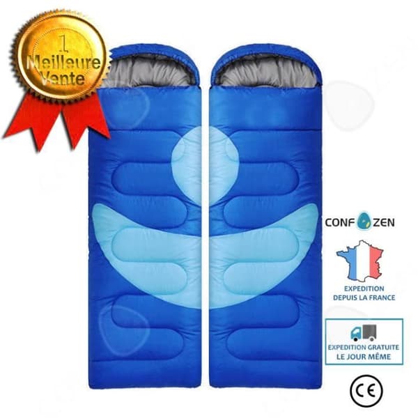 CONFO® 2 Mutual Hooded Outdoor Camping Sovsäckar Camping Office Lunchpaus och Sovsäck