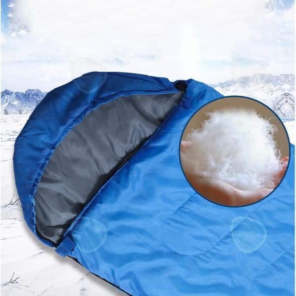 CONFO® Sovsäck i ett kuvert med huva vuxen sovsäck på vår, sommar och höst camping i