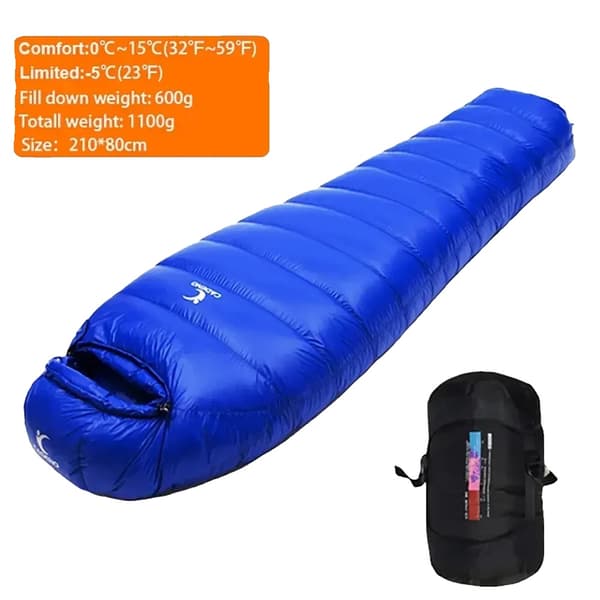 Alaspäin Untuvapussi, Kevyt 600g Täyte, Mukava 0℃~15℃ Lämpötila-alue,Ankanuntu 1 600g