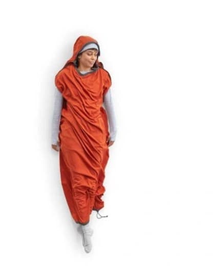 Sea To Summit Reactor Fleece Sovsäcksfoder - Mummy Med Dragsko - Kompakt - Orange