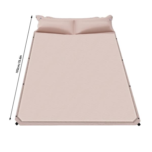 Självuppblåsande Dubbel Liggmadrass, 192x132cm Storlek, 50mm Tjock,Kaki