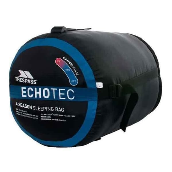TRESPASS Echotec sovsäck - 4 säsonger - Svart