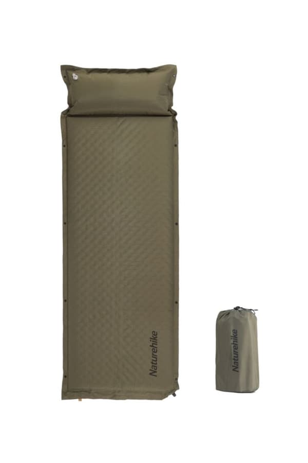 Självuppblåsande matta d01 kudde enkel 3cm cnk2300dz014-armégrön NATUREHIKE