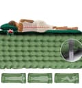 Miniatyrbild 3 av 8: Lollanda Luftmadrass med fotpump 200×70×10 cm – uppblåsbar liggunderlag för camping, bil och resa