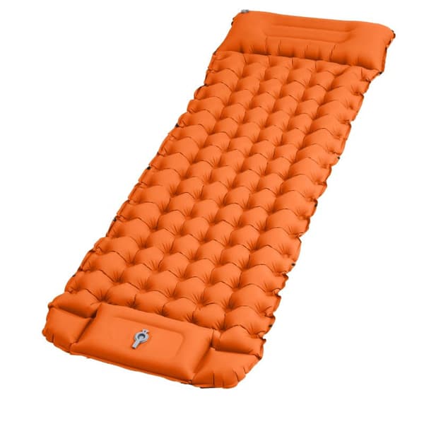 Lollanda Luftmadrass med fotpump 200×70×10 cm – uppblåsbar liggunderlag för camping, bil och resa