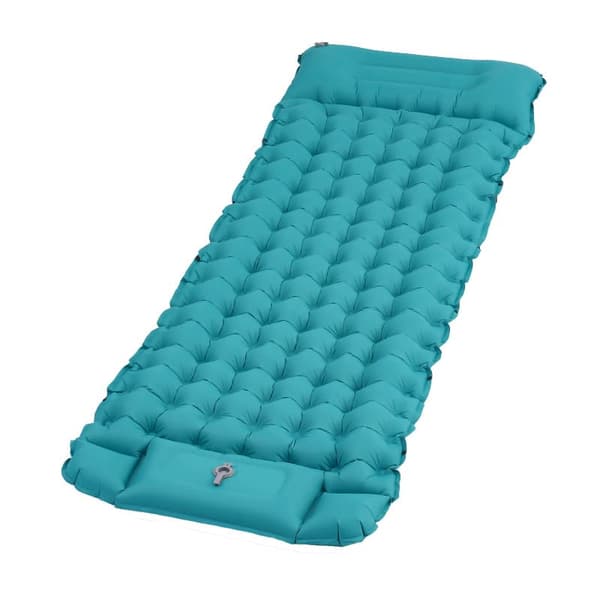 Lollanda Luftmadrass med fotpump 200×70×10 cm – uppblåsbar liggunderlag för camping, bil och resa