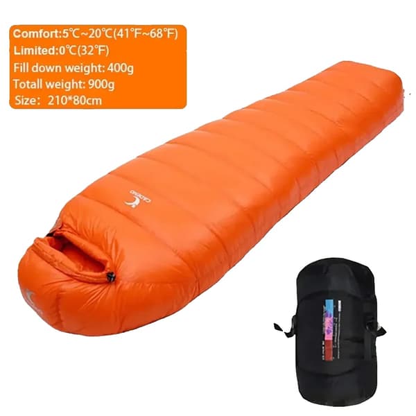 Nedåtsovsäck, ankdunfyllning, 210 cm * 80 cm, mumie-stil,Ankfjäder4 400g