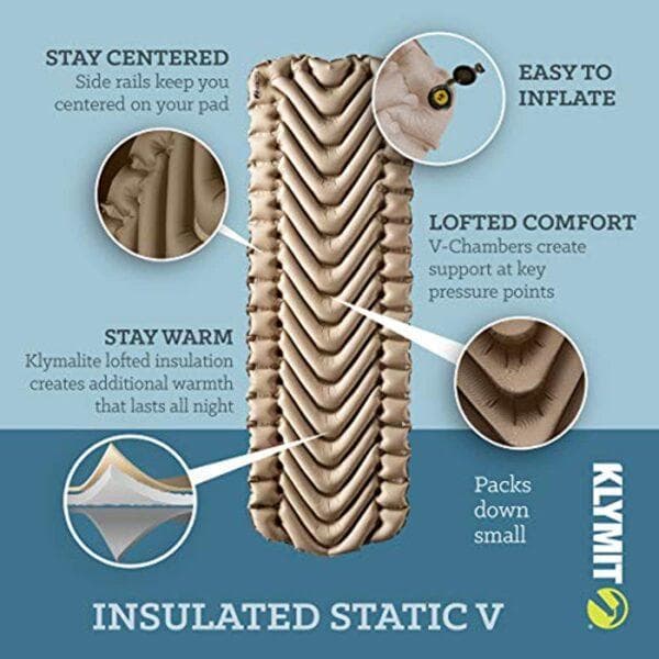KLYMIT INSULATED STATIC V SLEEPING PAD recon, liggunderlag