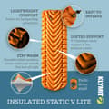 Miniatyrbild 7 av 7: KLYMIT INSULATED STATIC V LITE SLEEPING PAD mango orange, liggunderlag