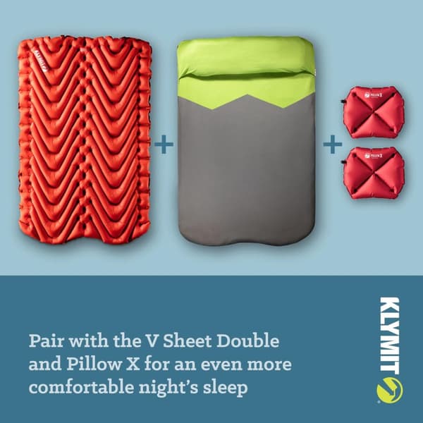 INSULATED DOUBLE V SLEEPING PAD red, liggunderlag dubbelt