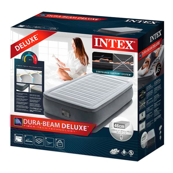 Intex Madrass Fibertech Comfort Plush Grå