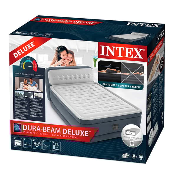 Intex Patja Dura Beam Deluxe Ultra Plush Harmaa 152 x 236 x 86 cm
