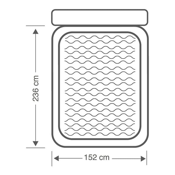 Intex Patja Dura Beam Deluxe Ultra Plush Harmaa 152 x 236 x 86 cm