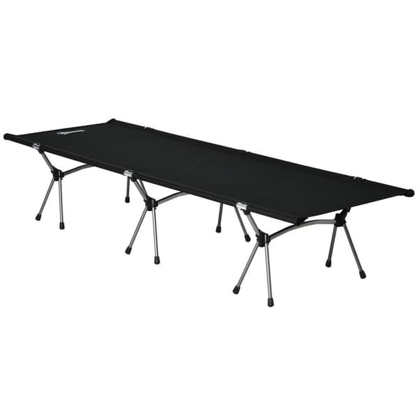 Rootz Campingseng - Campingseng Sammenklappelig - Feltseng - Foldeseng - Med bæretaske - Højdejusterbar - Op til 150 Kg - Oxford/Aluminium - Sort - 19