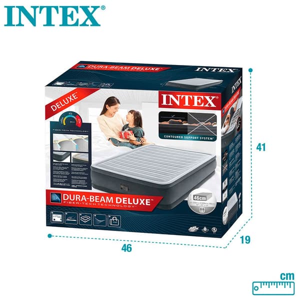 Intex Madrass Fibertech Comfort Plush Grå