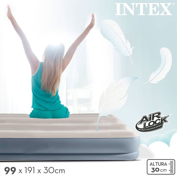 Intex Patja Midrise Dura-beam Standard Pillow Rest Harmaa 99 x 191 x 30 cm
