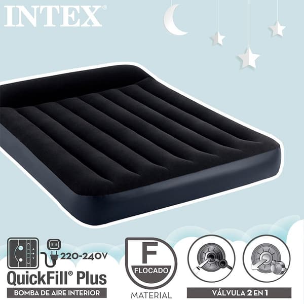 Intex Dura Beam Standard Pillow Rest Classic Musta