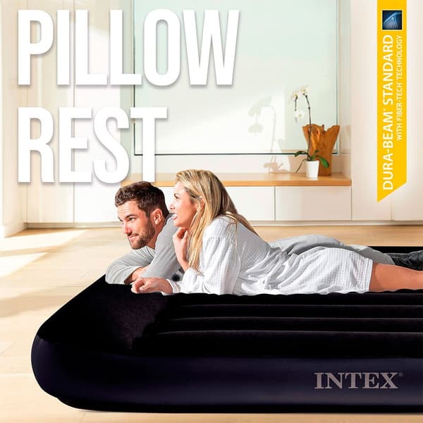 Intex Dura Beam Standard Pillow Rest Classic Musta