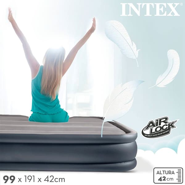 Intex Patja Dura-beam Standard Deluxe Pillow Musta 99 x 191 x 42 cm