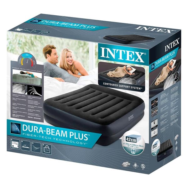 Intex Dura-beam Standard Puhallettava Patja Pillow Rest Musta