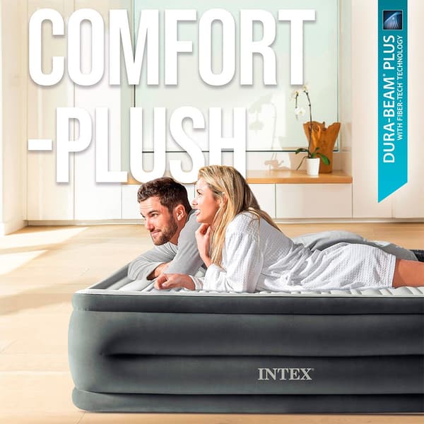 Intex Madras Fiber-tech Comfort Plush Grå 152 x 203 x 33 cm