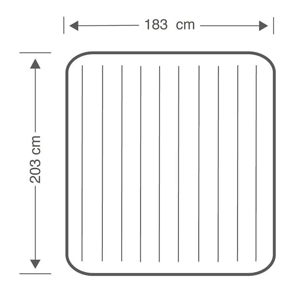 Intex Oppustelig Madras Dura-beam Standard Classic Downy Blå 183x203x25 cm