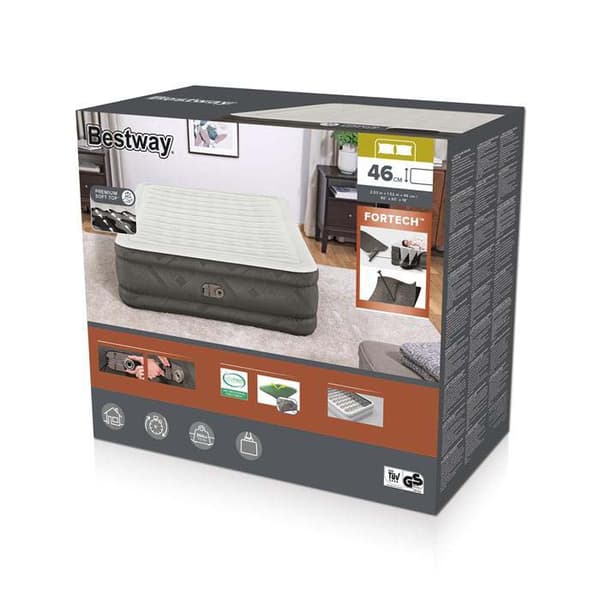 Bestway 69050 / 23 luftmadrass Dubbelmadrass Grå, Vit Unisex