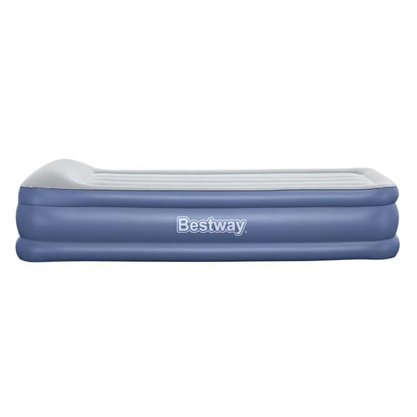 Bestway Forstærket Indbygget Pumpe Enkelt Luftseng Tritech Twin Hvid 191x97x46cm