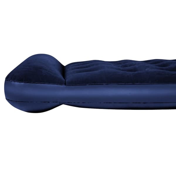 Bestway Puhallettava Flocked Airbed Sisäänrakennetulla Jalkapumpulla Sininen 185 x 76 x 28 cm