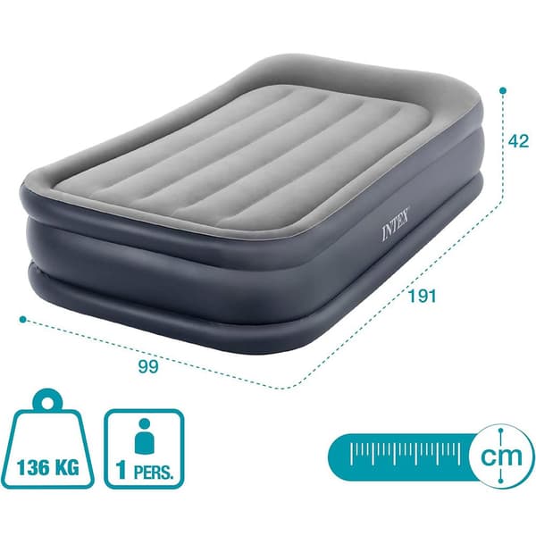 Intex Air Bed Dura-beam Basic Deluxe Twin  99x191x42 cm